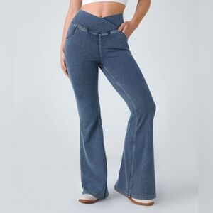 Halara Flex™ High Waisted Crossover Pocket Casual Jeans large petite